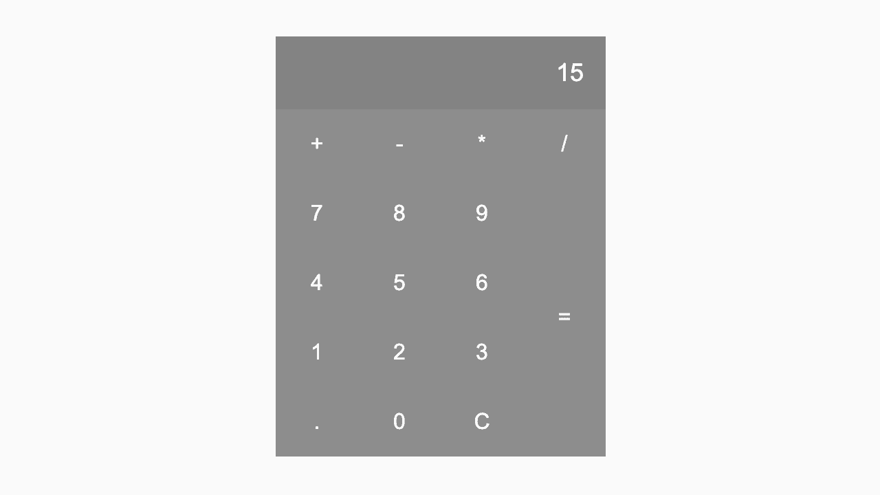 Calculator example interface